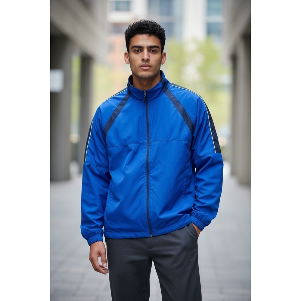 Slazenger Mens Performance Golf Wear Softshell Full Zip Jacket Blue‎ Black Large